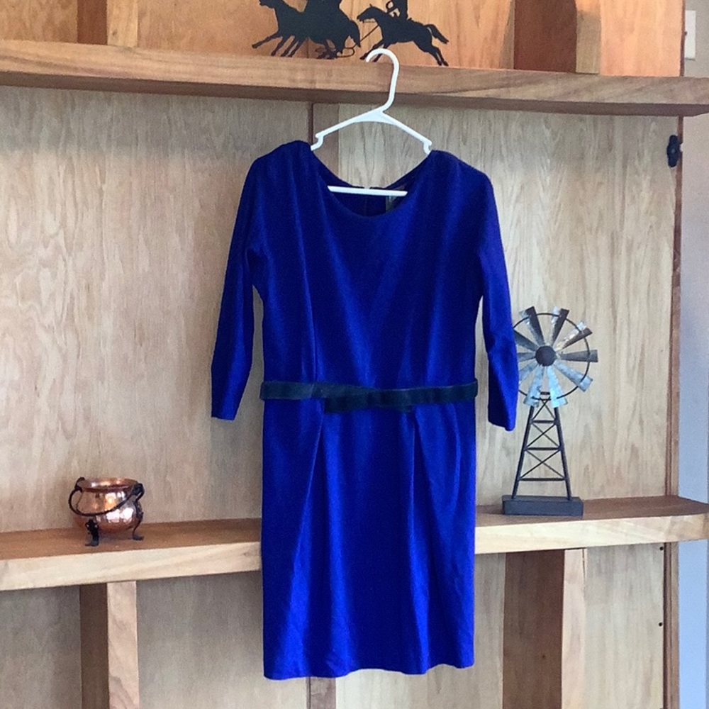 Girls From Savoy Anthropologie Blue Ponte Dress
